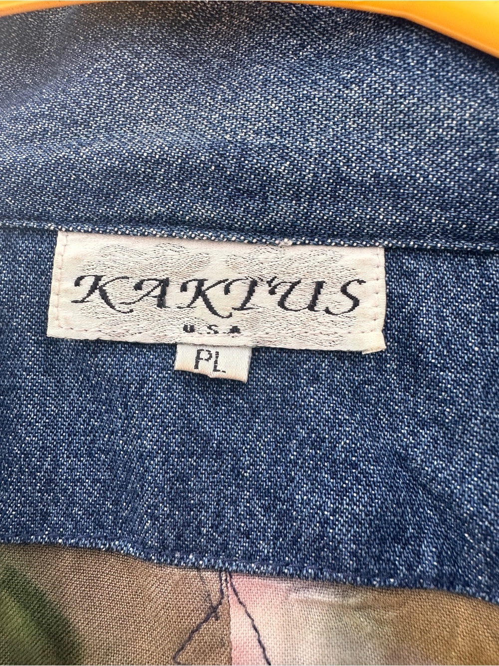 Kaktus Blue Denim Jacket with Multicolor Accent - Picture 3 of 9